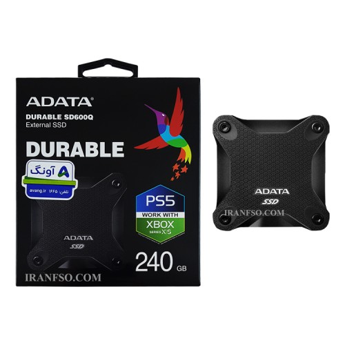 هارد SSD لپ تاپ 240 گیگابایت Adata SD600Q External مشکی-گارانتی آونگ