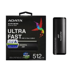 هارد SSD لپ تاپ 512 گیگابایت Adata SE760 External مشکی-گارانتی آونگ