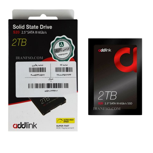 هارد SSD لپ تاپ 2 ترابایت Addlink Sata 2.5Inch S20 گارانتی آواژنگ