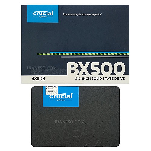 هارد SSD لپ تاپ 480 گیگابایت Crucial Sata 2.5Inch BX500 یکسال گارانتی افق