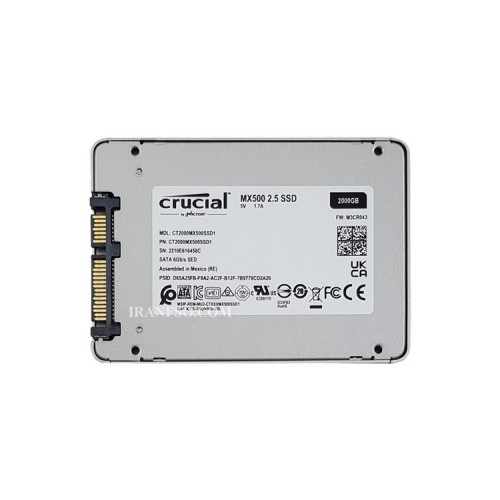 هارد SSD لپ تاپ 2 ترابایت Crucial Sata 2.5Inch MX500 گارانتی آواژنگ