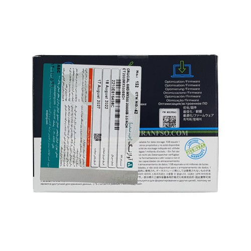 هارد SSD لپ تاپ 2 ترابایت Crucial Sata 2.5Inch MX500 گارانتی آواژنگ