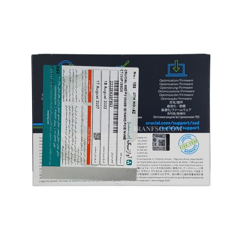 هارد SSD لپ تاپ 250 گیگابایت Crucial M.2 NVME 2280 P2 گارانتی آواژنگ