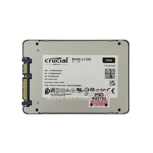هارد SSD لپ تاپ 250 گیگابایت Crucial Sata 2.5Inch MX500 یکسال گارانتی افق