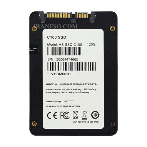 هارد SSD لپ تاپ 120 گیگابایت هایک ویژن Sata 2.5Inch C100 گارانتی حامی