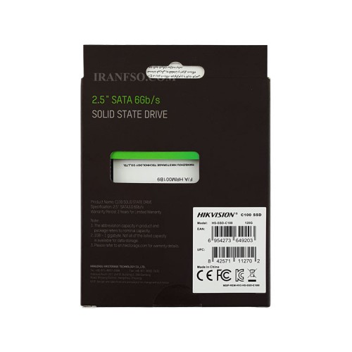 هارد SSD لپ تاپ 120 گیگابایت هایک ویژن Sata 2.5Inch C100 گارانتی حامی
