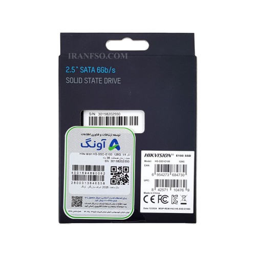 هارد SSD لپ تاپ 128 گیگابایت هایک ویژن Sata 2.5Inch E100 گارانتی آونگ