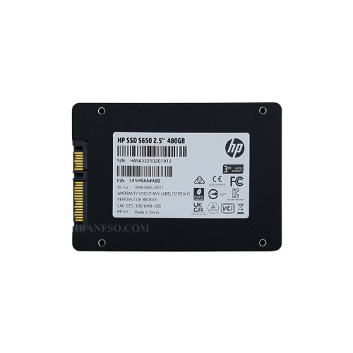 هارد SSD لپ تاپ 480 گیگابایت اچ پی Sata 2.5Inch S650 گارانتی آواژنگ
