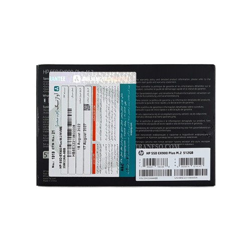 هارد SSD لپ تاپ 512 گیگابایت اچ پی M.2 NVME 2280_EX900 Plus گارانتی آواژنگ