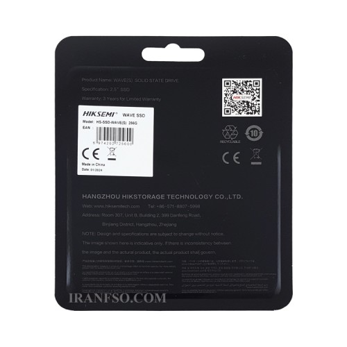 هارد SSD لپ تاپ 256 گیگابایت Hiksemi Sata 2.5Inch Wave گارانتی آونگ