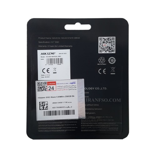 هارد SSD لپ تاپ 256 گیگابایت Hiksemi Sata 2.5Inch Wave گارانتی متین