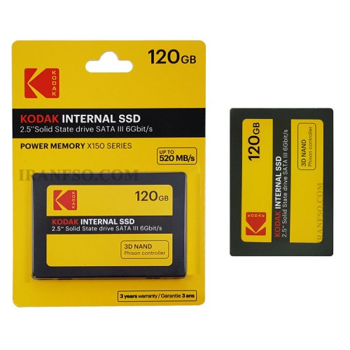 هارد SSD لپ تاپ 120 گیگابایت Kodak Sata 2.5Inch یکسال گارانتی افق