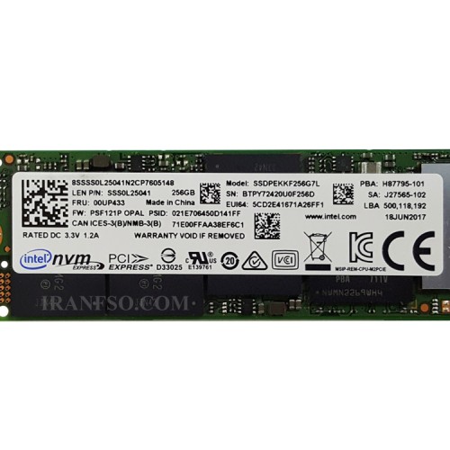 هارد SSD لپ تاپ 256 گیگابایت NVME Intel M2