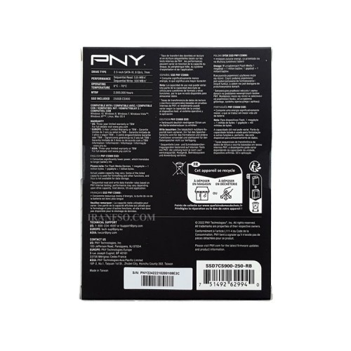 هارد SSD لپ تاپ 250 گیگابایت PNY Sata 2.5Inch CS900 گارانتی حامی