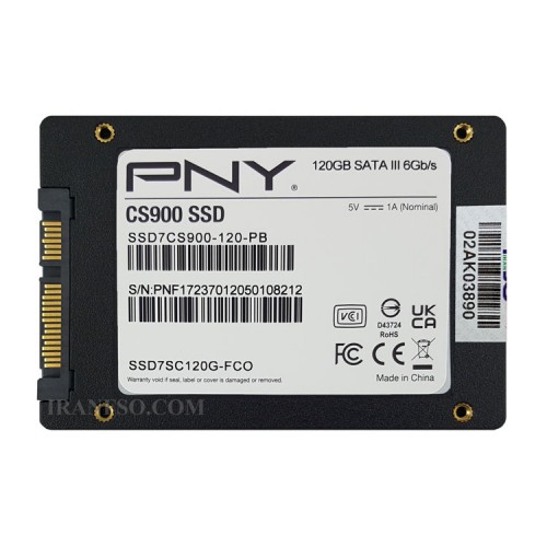 هارد SSD لپ تاپ 120 گیگابایت PNY Sata 2.5Inch CS900 بیست ماه گارانتی افق