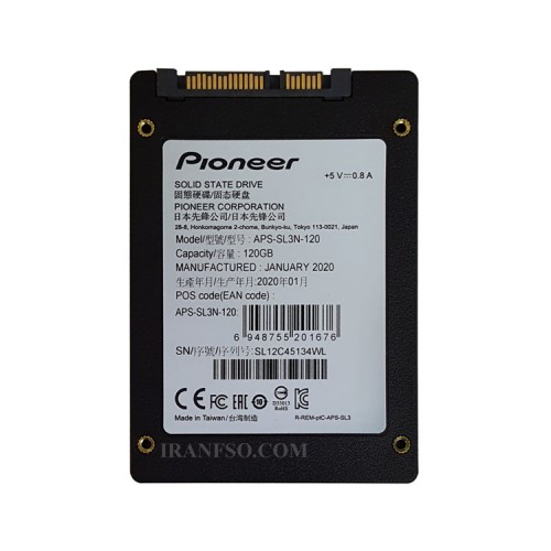 هارد SSD لپ تاپ 120 گیگابایت پایونیر Sata 2.5Inch