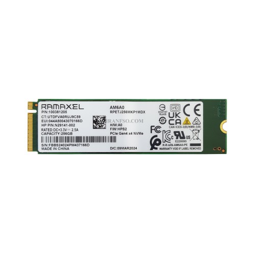 هارد SSD لپ تاپ 256 گیگابایت Ramaxel M.2 NVME 2280 سه ماه گارانتی ریفر