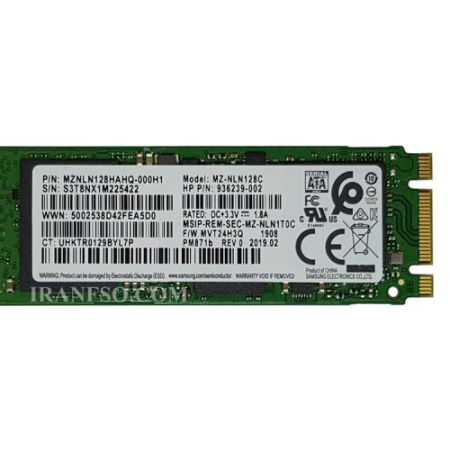 هارد SSD لپ تاپ سامسونگ 128 گیگابایت M.2 NGFF 2280 ریفر