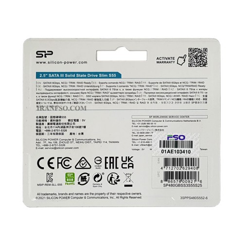 هارد SSD لپ تاپ 480 گیگابایت Silicon Power Sata 2.5Inch S55 دو سال گارانتی افق