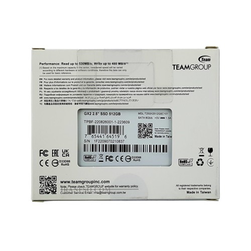 هارد SSD لپ تاپ 512 گیگابایت تیم گروپ Sata 2.5Inch GX2 گارانتی آواژنگ