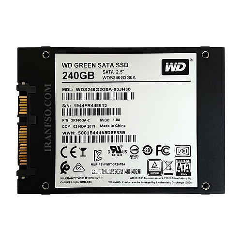 هارد SSD لپ تاپ 240 گیگابایت وسترن Sata 2.5Inch