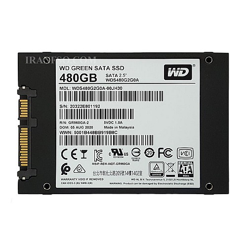 هارد SSD لپ تاپ 480 گیگابایت وسترن WD Green Sata 2.5Inch