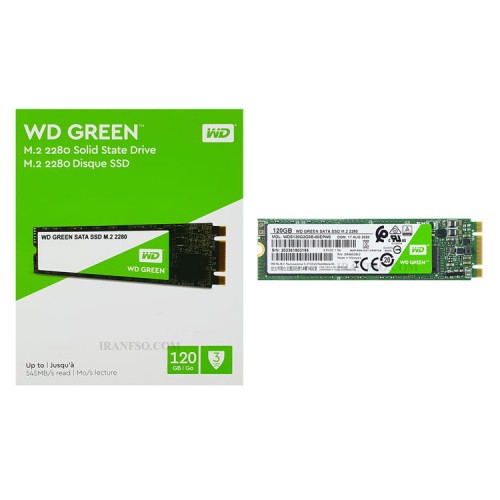 هارد SSD لپ تاپ وسترن 120 گیگابایت M.2 NGFF 2280-WD Green