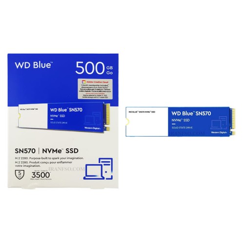 هارد SSD لپ تاپ 500 گیگابایت وسترن M.2 NVME 2280_WD Blue SN570 گارانتی سازگار
