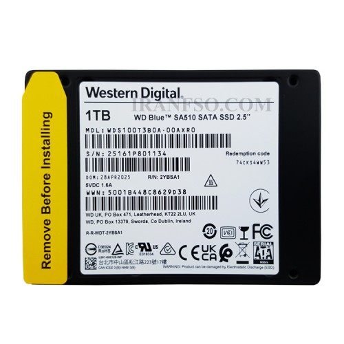 هارد SSD لپ تاپ 1 ترابایت وسترن WD Blue Sata 2.5Inch_SA510 گارانتی سازگار