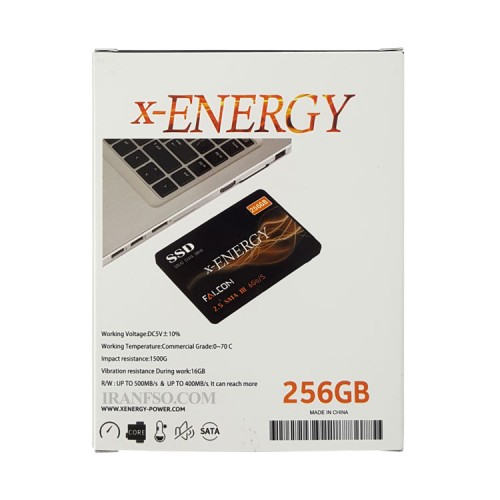 هارد SSD لپ تاپ 256 گیگابایت X-ENERGY Sata 2.5Inch Falcon یکسال گارانتی افق