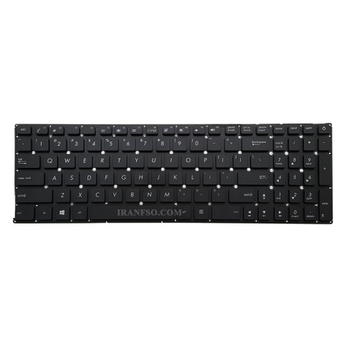 کیبرد لپ تاپ ایسوس X540 مشکی-اینترکوچک بدون فریم به همراه کلید پاور