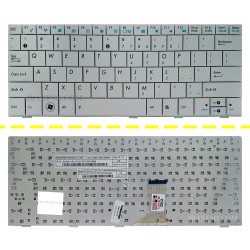 کیبرد لپ تاپ ایسوس Eee PC 1004-1005 سفید-اینترکوچک فلت باریک