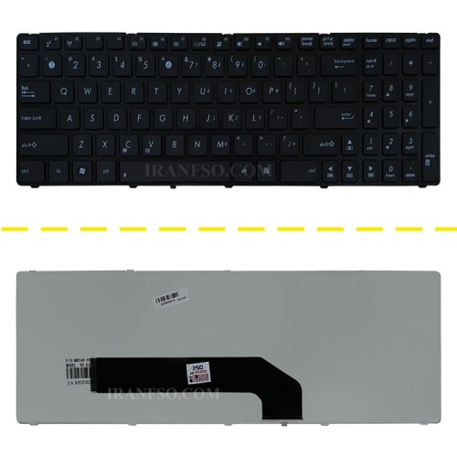 کیبرد لپ تاپ ایسوس K50-K61-K70 مشکی-بدون بک لایت-بافریم