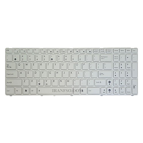 کیبرد لپ تاپ ایسوس K52-K53-N61 سفید-بافریم