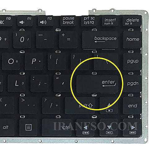 کیبرد لپ تاپ ایسوس X450 مشکی-اینترکوچک بدون فریم