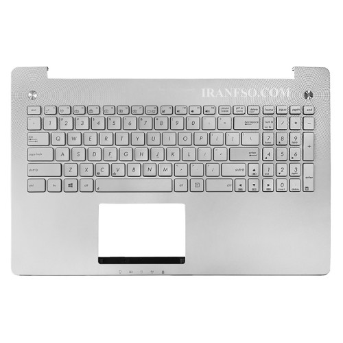 کیبرد لپ تاپ ایسوس N550 نقره ای-با قاب C-با بک لایت