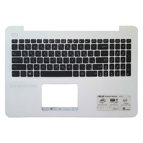 کیبرد لپ تاپ ایسوس K555U مشکی-با قاب C سفید