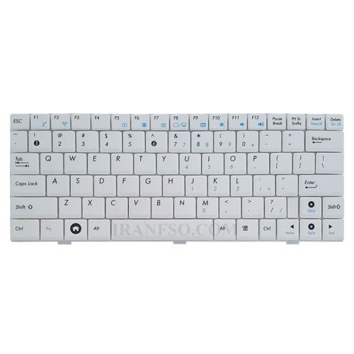 کیبرد لپ تاپ ایسوس Eee PC 1004-1005 سفید-بدون فریم فلت پهن