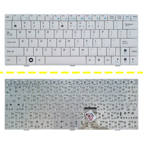 کیبرد لپ تاپ ایسوس Eee PC 1004-1005 سفید-بدون فریم فلت پهن