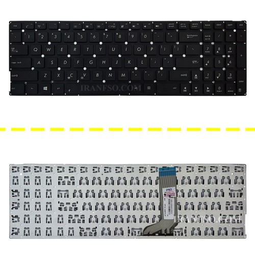 کیبرد لپ تاپ ایسوس VivoBook K556 مشکی-اینترکوچک بدون فریم
