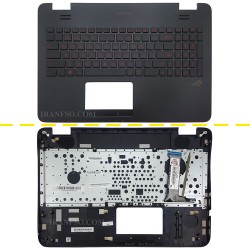 کیبرد لپ تاپ ایسوس ROG GL551 مشکی با قاب C مشکی-با بک لایت