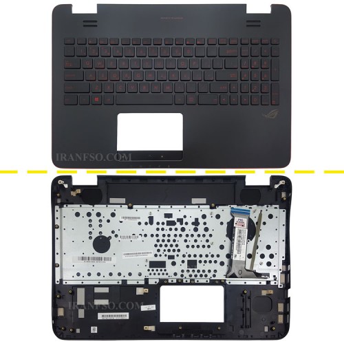 کیبرد لپ تاپ ایسوس ROG GL551 مشکی با قاب C مشکی-با بک لایت