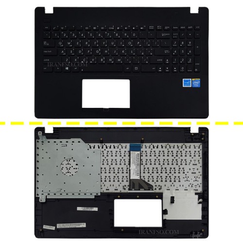 کیبرد لپ تاپ ایسوس X551 مشکی با قاب C خط و خش دار