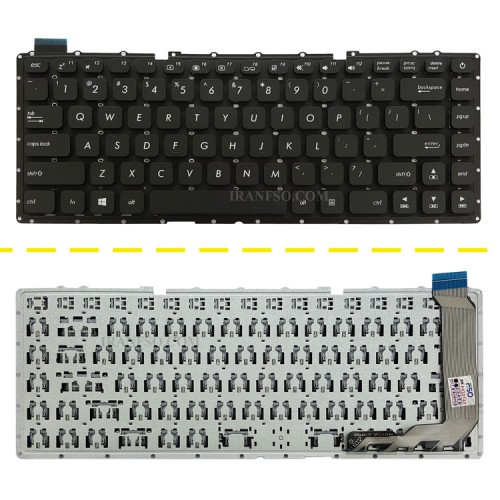 کیبرد لپ تاپ ایسوس VivoBook X441 مشکی-اینترکوچک بدون فریم-به همراه کلید پاور