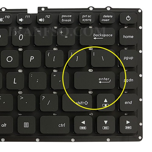 کیبرد لپ تاپ ایسوس VivoBook X441 مشکی-اینترکوچک بدون فریم-به همراه کلید پاور