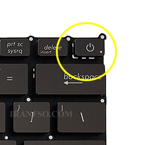 کیبرد لپ تاپ ایسوس ZenBook UX21A مشکی-اینترکوچک بدون فریم به همراه کلید پاور