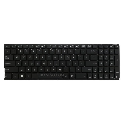 کیبرد لپ تاپ ایسوس VivoBook X542-R542 مشکی-اینترکوچک بدون فریم-به همراه کلید پاور