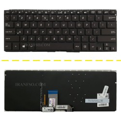 کیبرد لپ تاپ ایسوس ZenBook UX310 مشکی-اینترکوچک-بابک لایت-بدون فریم با کلید پاور