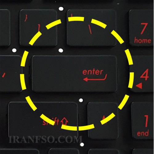 کیبرد لپ تاپ ایسوس ROG GL552 مشکی-اینترکوچک-بابک لایت و کلید پاور