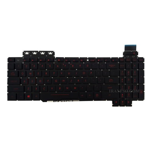 کیبرد لپ تاپ ایسوس FX503 مشکی-اینترکوچک-بابک لایت-بدون فریم با کلید پاور